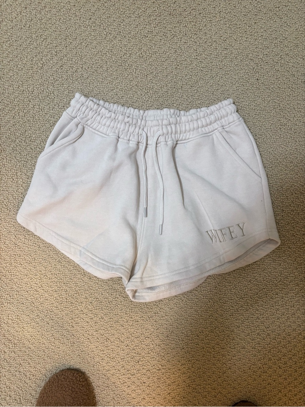 Wifey Embroidered Women's Lounge Shorts - White